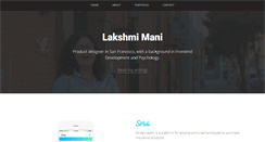 Desktop Screenshot of lakshmi-mani.com